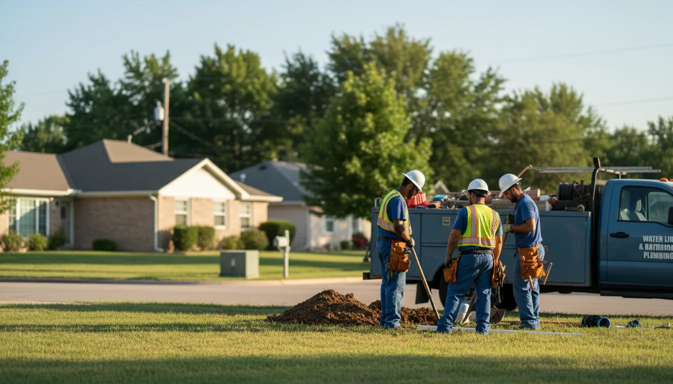 Residential water line and bathroom plumbing service in Chapin, IL